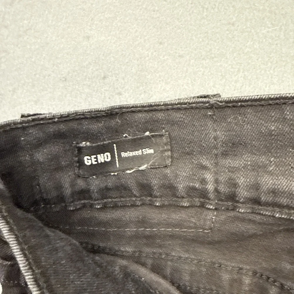 True Religion Geno Relaxed Slim Jeans Men 44 Black   Stretch NO FLAP DENIM